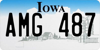 IA license plate AMG487