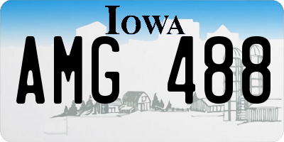 IA license plate AMG488