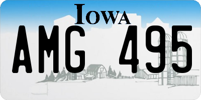 IA license plate AMG495
