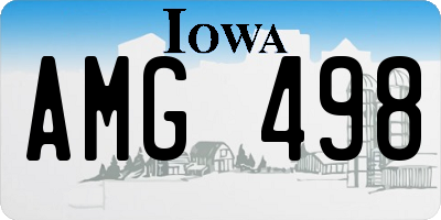 IA license plate AMG498