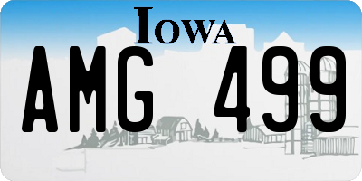 IA license plate AMG499