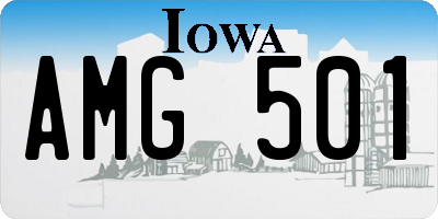 IA license plate AMG501