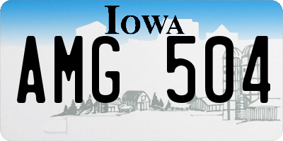 IA license plate AMG504