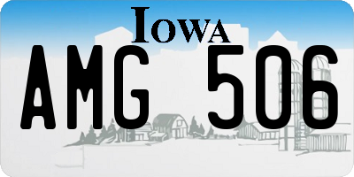 IA license plate AMG506