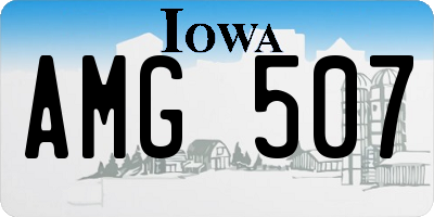 IA license plate AMG507