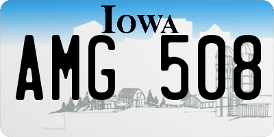 IA license plate AMG508