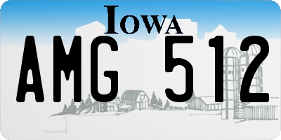 IA license plate AMG512