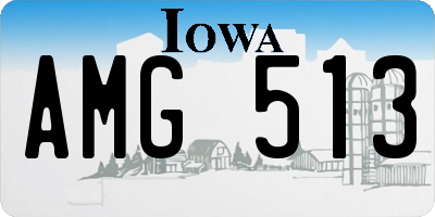 IA license plate AMG513