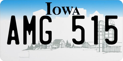 IA license plate AMG515