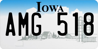 IA license plate AMG518