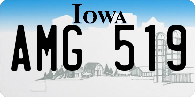 IA license plate AMG519