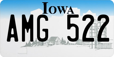 IA license plate AMG522