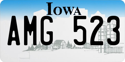 IA license plate AMG523