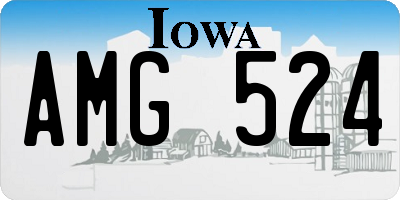 IA license plate AMG524