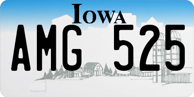 IA license plate AMG525