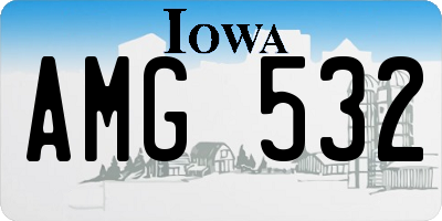 IA license plate AMG532