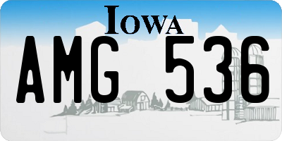 IA license plate AMG536