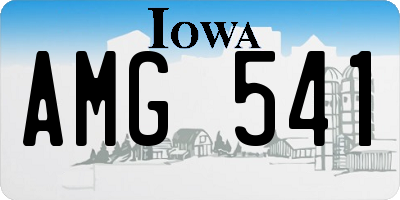 IA license plate AMG541