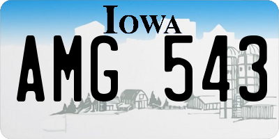 IA license plate AMG543