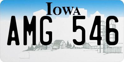 IA license plate AMG546