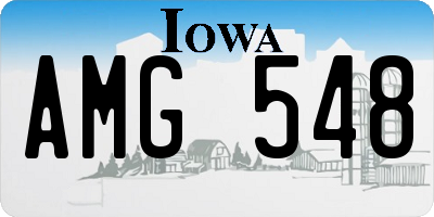 IA license plate AMG548