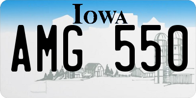 IA license plate AMG550