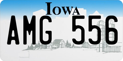IA license plate AMG556