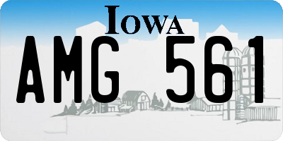 IA license plate AMG561