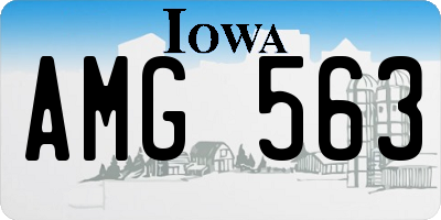 IA license plate AMG563