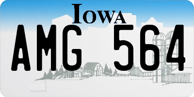 IA license plate AMG564