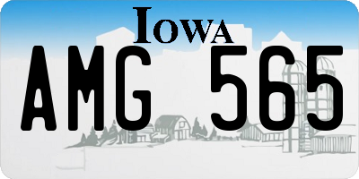 IA license plate AMG565