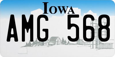 IA license plate AMG568
