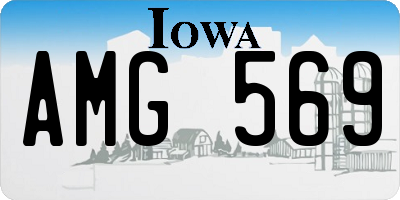 IA license plate AMG569