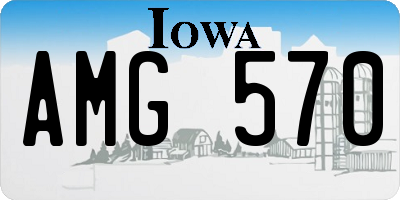 IA license plate AMG570