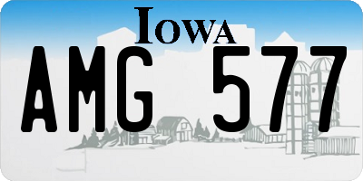 IA license plate AMG577
