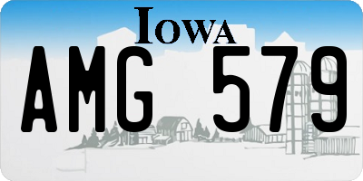 IA license plate AMG579
