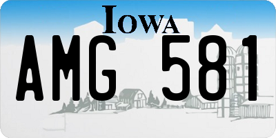 IA license plate AMG581