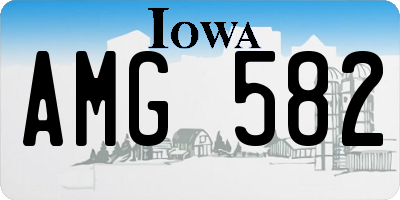 IA license plate AMG582