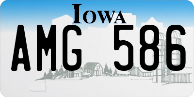 IA license plate AMG586