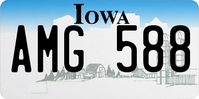 IA license plate AMG588