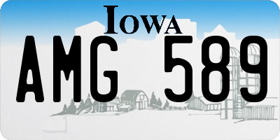 IA license plate AMG589