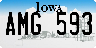 IA license plate AMG593