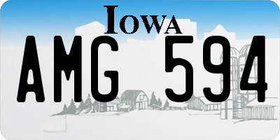 IA license plate AMG594