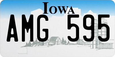 IA license plate AMG595