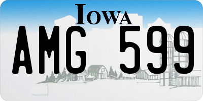 IA license plate AMG599