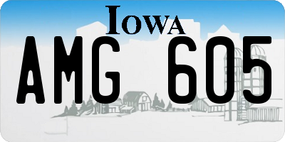 IA license plate AMG605