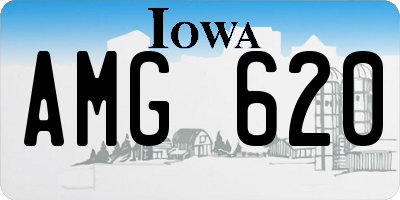 IA license plate AMG620