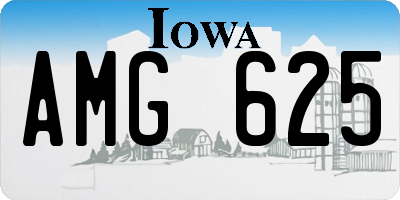 IA license plate AMG625