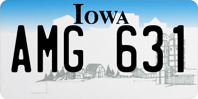 IA license plate AMG631