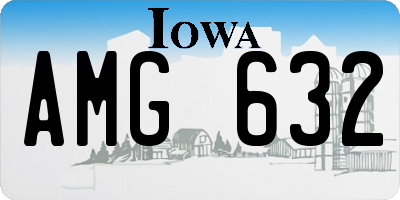 IA license plate AMG632